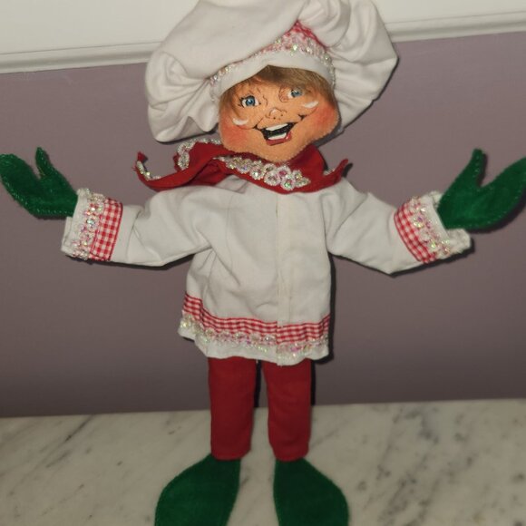 Annalee 12” Chef Doll – 2009 Christmas Holiday Elf, Poseable - Picture 1 of 4